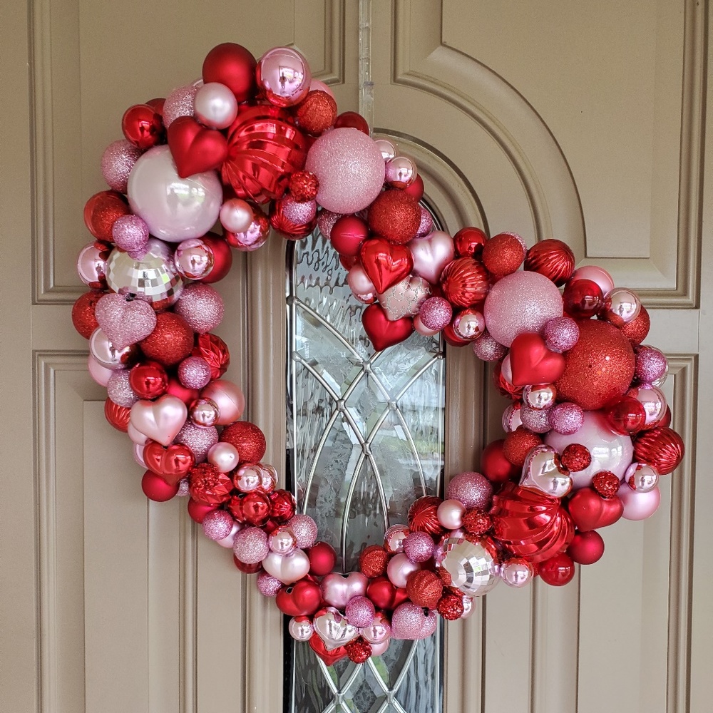 Last one- Charming Valentine’s Day Door Wreath